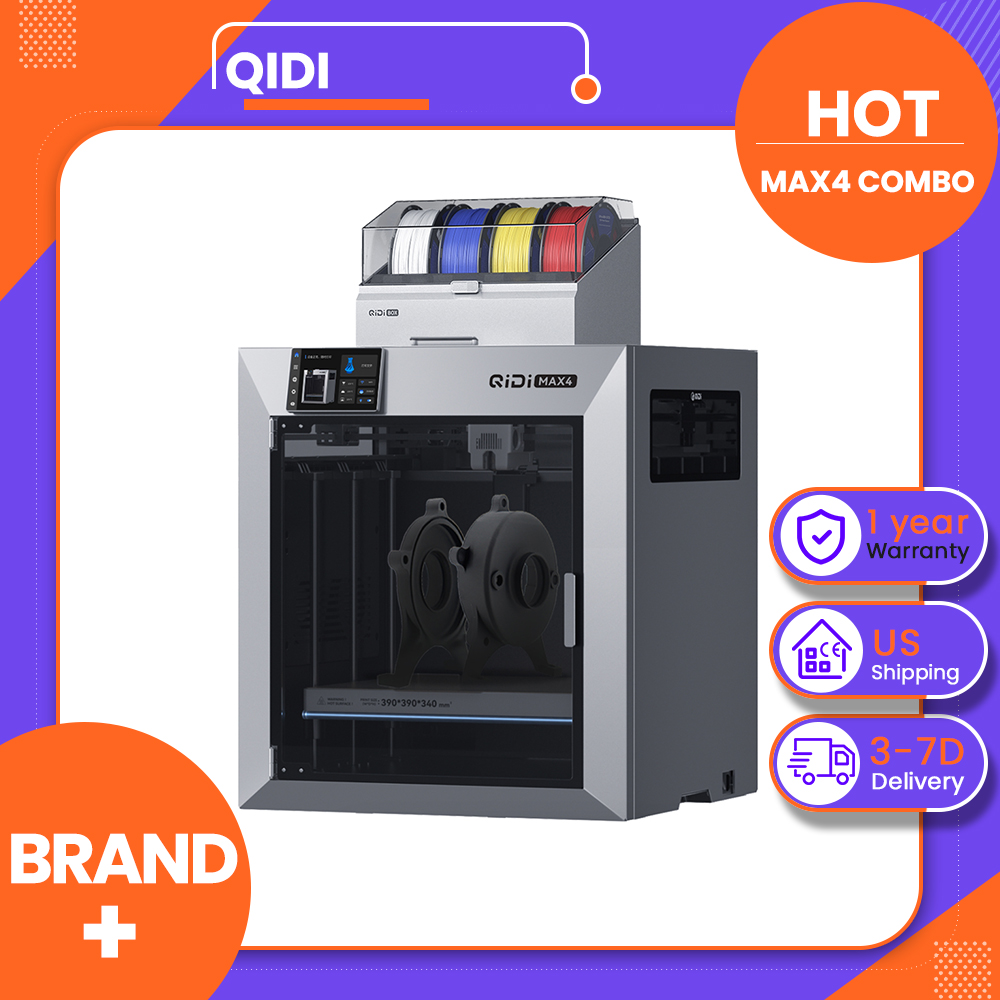 QIDI Max4 Combo 3D Printer, Up - Direct Drive Dual Gear Extruder High Speed recension och pris